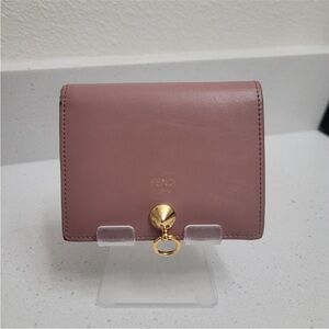 Fendi Pink wallet  with‎ Gold Accent